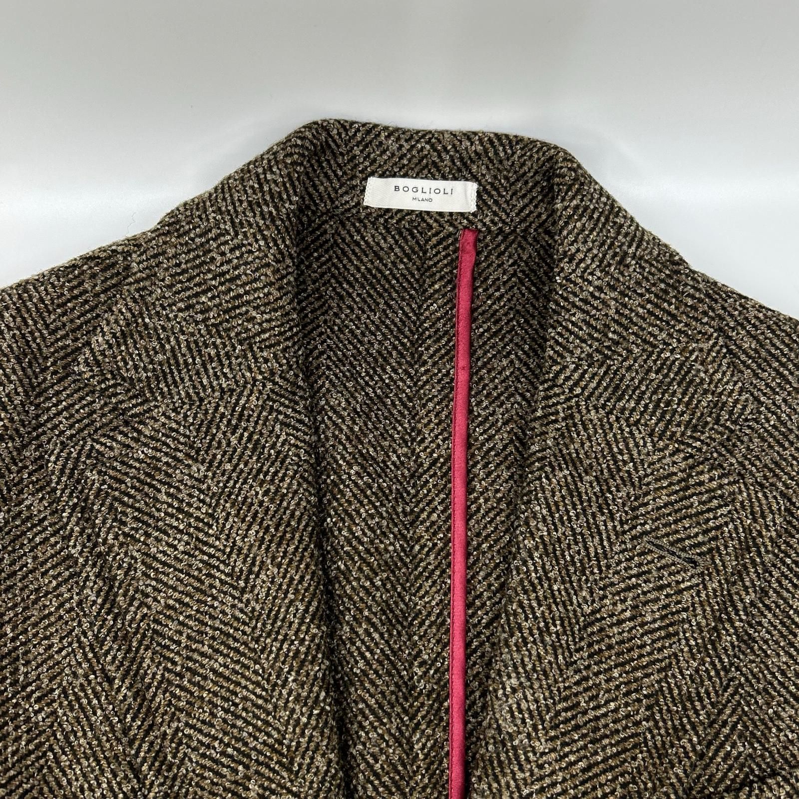 BOGLIOLI ボリオリ C2701Z K.JAKET ブラウン ヘリンボーン ウール