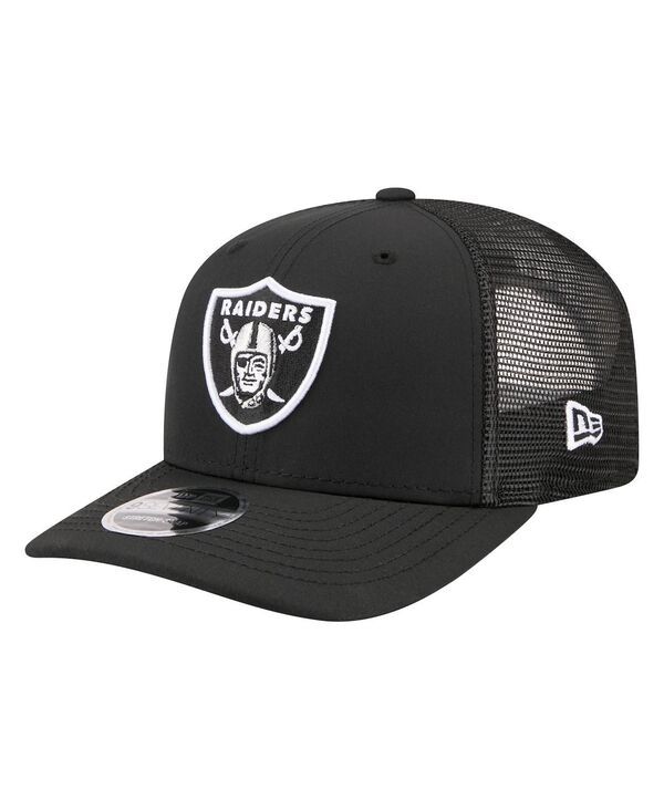 ニューエラ メンズ アクセサリー 帽子 New Era Mens Black Las Vegas Raiders 9SEVENTY Trucker Adjustable Hat Black ブラック