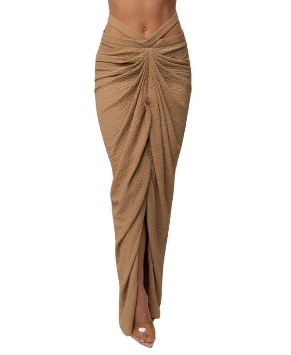 ジェイラックスレーベル レディース ボトムスカート マキシ JLUXLABEL Womens Cabana Slit Maxi Skirt Beige ベージュ