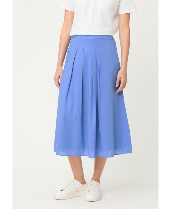 オルセン レディース ボトムスカート プリーツ ミディ Olsen Womens Pleated Midi Skirt Bay blue ブルー