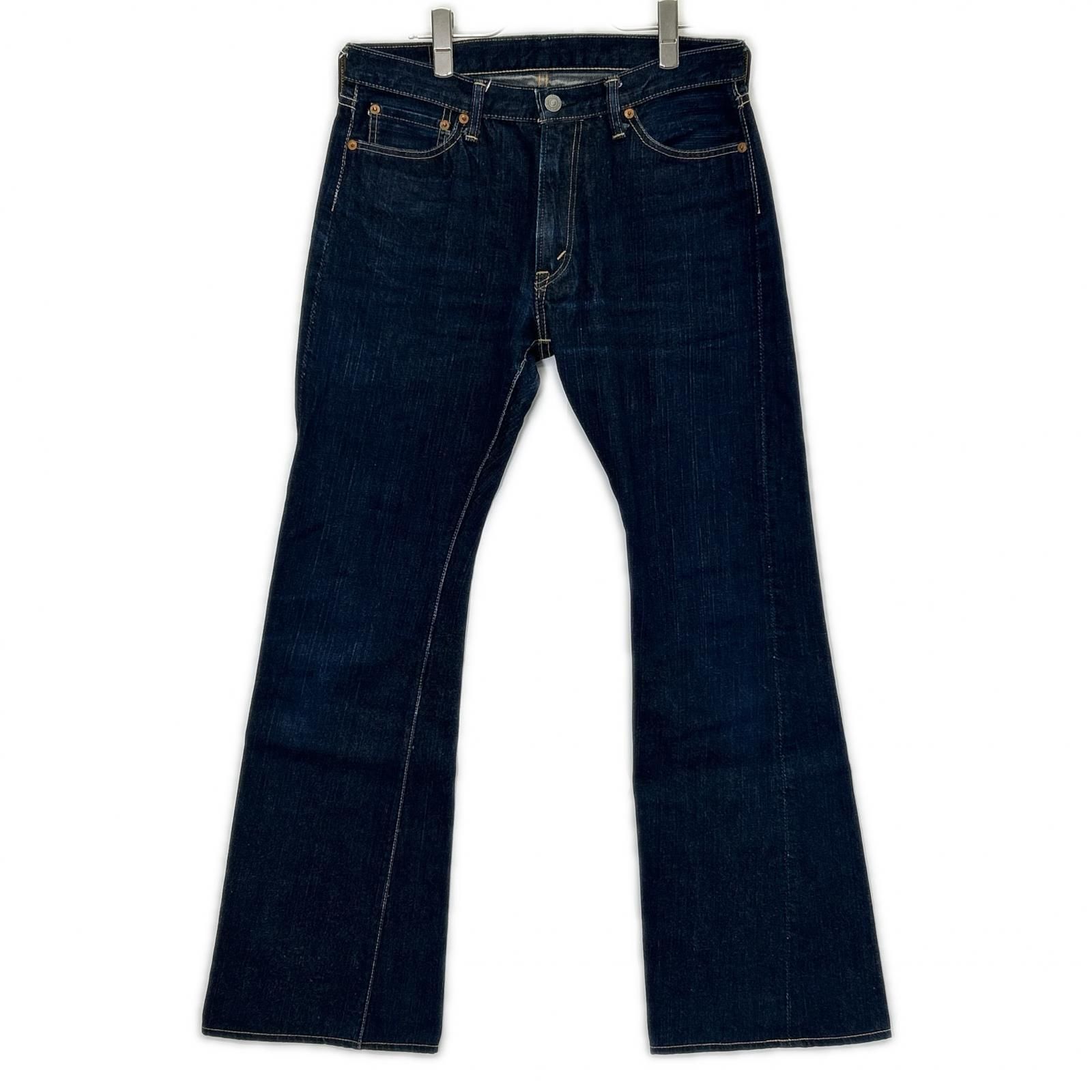 【THE FLAT HEAD】ブーツカット デニム 3007C美品 THE FLAT HEAD ザ フラットヘッド 3007 インディゴブルー ブーツカット
