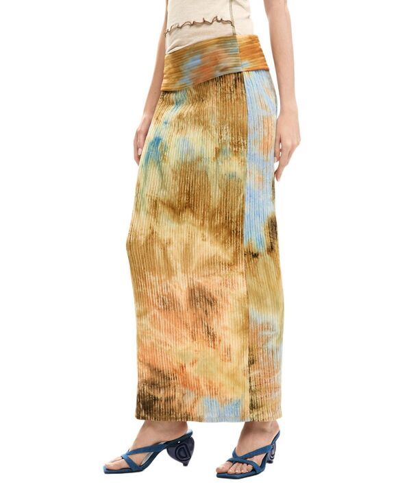 デジグアル レディース ボトムスカート Desigual Womens Long Skirtexture Off white オフホワイト