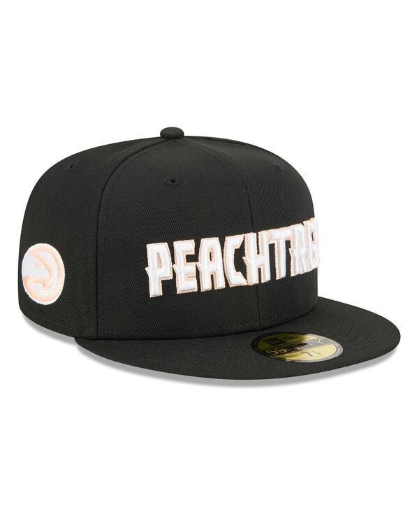 ニューエラ メンズ アクセサリー 帽子 New Era Mens Black Atlanta Hawks 202526 City Edition 59FIFTY Fitted Hat Black ブラ