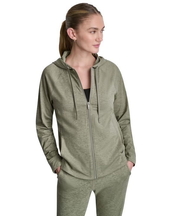ダナ キャラン ニューヨーク レディース アウター パーカー・スウェット 長袖 DKNY Sport DKNY Womens FullZip LongSleeve Hoodie Bay Leaf Sp