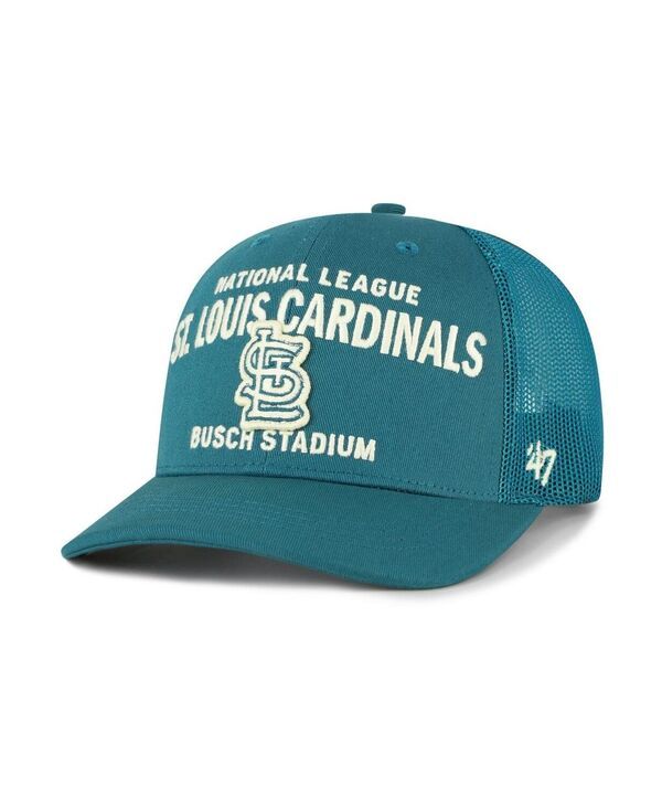 47 ブランド メンズ アクセサリー 帽子 47 Brand Mens Teal St Louis Cardinals Contemporary Hitch Adjustable Trucker Ha