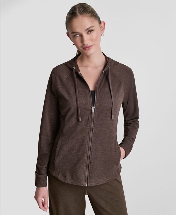 ダナ キャラン ニューヨーク レディース アウター パーカー・スウェット 長袖 DKNY Sport DKNY Womens FullZip LongSleeve Hoodiespresso Spac