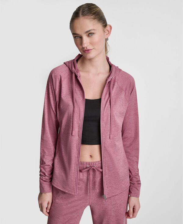 ダナ キャラン ニューヨーク レディース アウター パーカー・スウェット 長袖 DKNY Sport DKNY Womens FullZip LongSleeve Hoodie Mesa Rose S