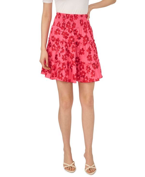 セセ レディース ボトムスカート ティアード CeCe Womens Tie red Smock Waist Short Skirt Classicherry