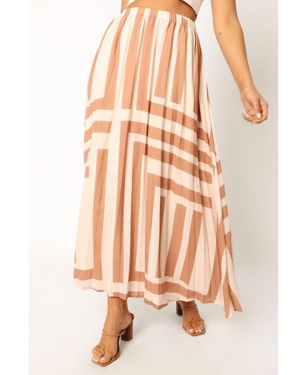 Petal and Pup レディース ボトムスカート ミディ Petal and Pup Womens Elke Pleat Midi Skirtan タン