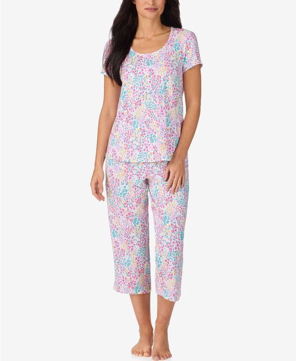 クドルドッズ レディース アンダーウェア ナイトウェア パンツ 半袖 クロップド Cuddl Duds WomenshortSleeve Top Cropped Pants 2Piece Pajama