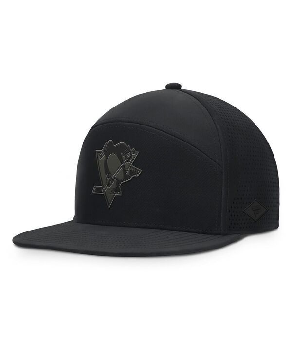 ファナティクス メンズ アクセサリー 帽子 Fanatics Mens Black Pittsburgh Penguins Front Office Adjustable Hat Black ブラック