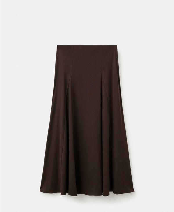 マンゴ レディース ボトムスカート A ライン MANGO Womens Godets ALine Skirt Brown ブラウン