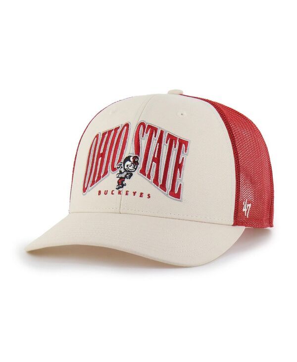 47 ブランド メンズ アクセサリー 帽子 47 Brand Mens Natural Ohio State Buckeyes Drawbridge Trucker Adjustable Hat Na 11,005円