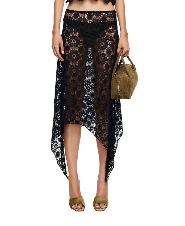 ライオネス レディース ボトムスカート アシンメトリー ミディ Lioness Womens Trophy Asymmetric Midi Skirt Noir