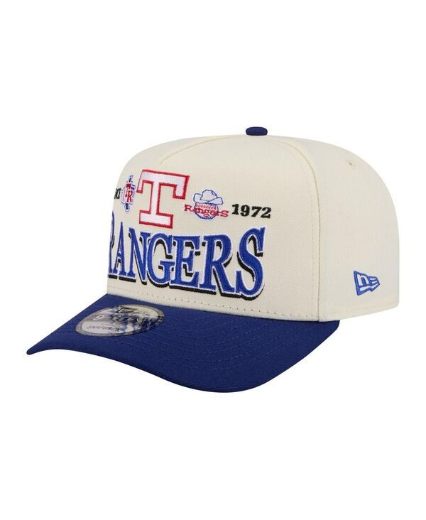 ニューエラ メンズ アクセサリー 帽子 New Era Mens Cream Texas Rangers Throwback TriHit AFrame 9FIFTY Adjustable Hat C