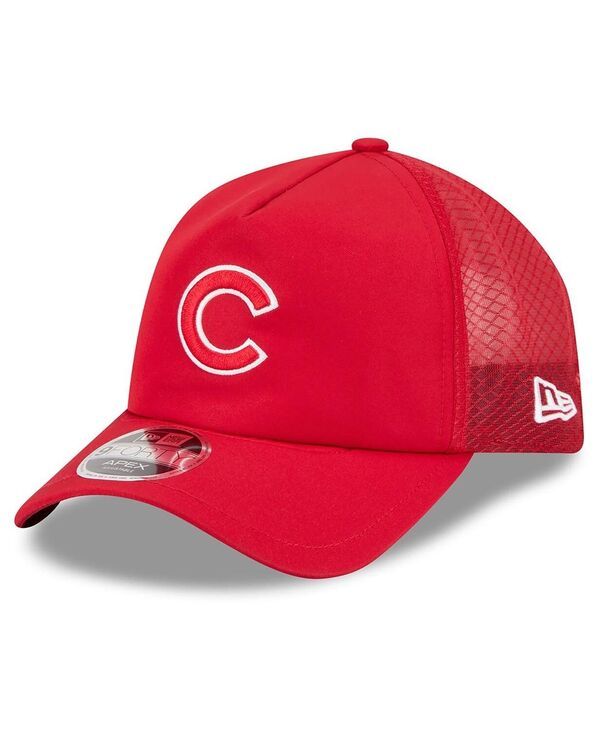 ニューエラ メンズ アクセサリー 帽子 New Era Mens Red Chicago Cubs 2026 Batting Practice Apex 9FORTY Adjustable Truck