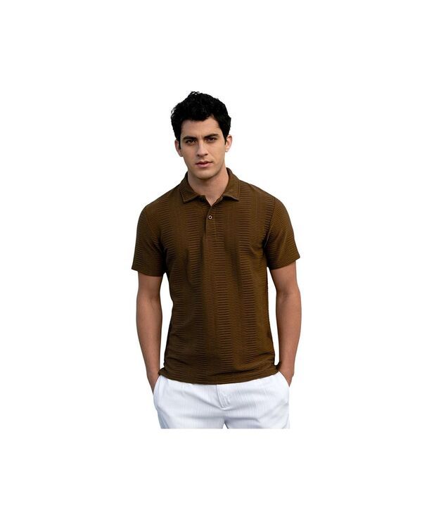 キャンパスストラ メンズ トップス Tシャツ ポロシャツ ギャザー Campusutra Mens Mocha Brown FlattenRuched Polo TShirt Brown ブラウン