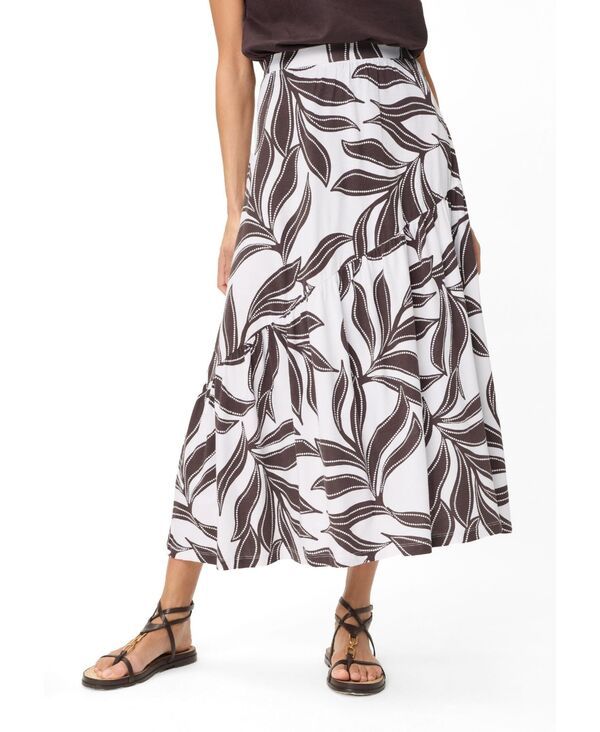 オルセン レディース ボトムスカート Olsen Womens Dotted Leaf Skirt White ホワイト
