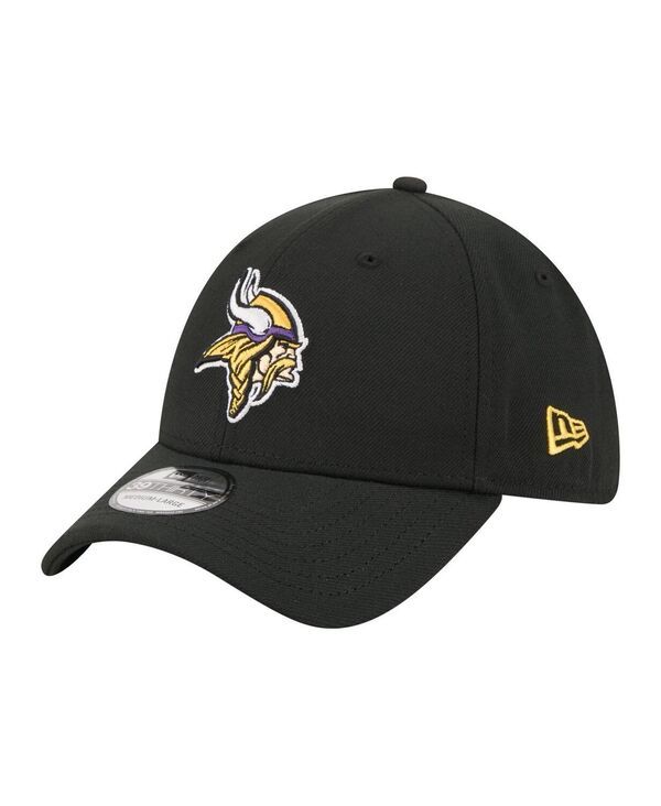 ニューエラ メンズ アクセサリー 帽子 New Era Mens Black Minnesota Vikings Core Team 39THIRTY Flex Hat Black ブラック