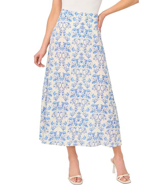 セセ レディース ボトムスカート プリント CeCe Womens Center Seam Printed Skirt Blue Bonnet ブルー