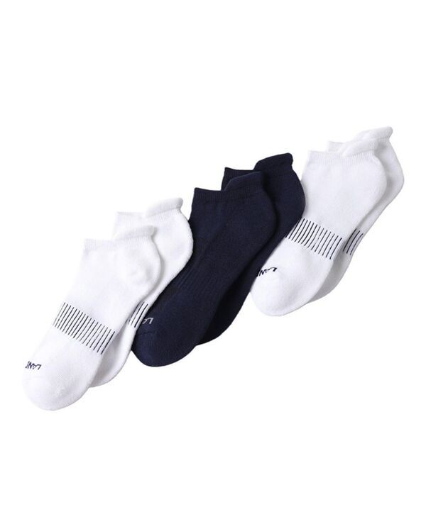 ランズエンド メンズ アンダーウェア 靴下 Lands End Men s 3Pack Half Cushion Sport Low Cut Socks Whitenavy ホワイト