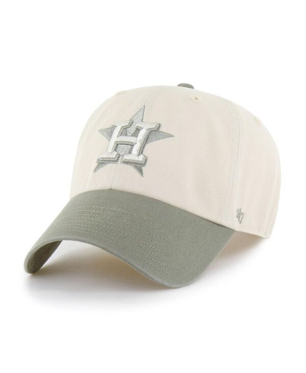 47 ブランド メンズ アクセサリー 帽子 47 Brand Mens NaturalOlive Houston Astros TwoTone Fashion Clean Up Adjustable