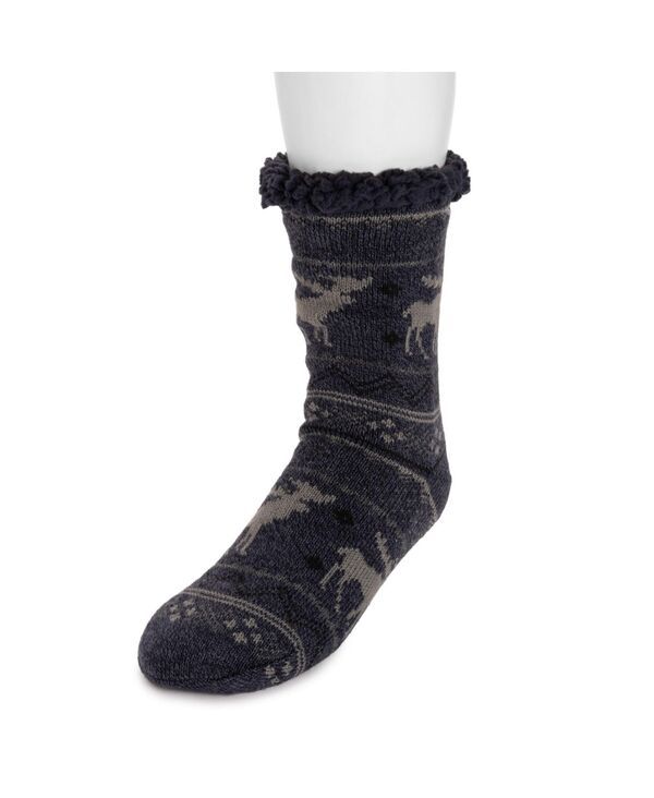 ムクルクス メンズ アンダーウェア 靴下 MUK LUKS Mens Cabin Sock Navy ネイビー