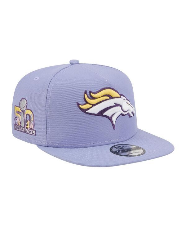 ニューエラ メンズ アクセサリー 帽子 New Era Mens Lavender Denver Broncos Bloom AFrame 9FIFTY Snapback Hat Lavender ラ