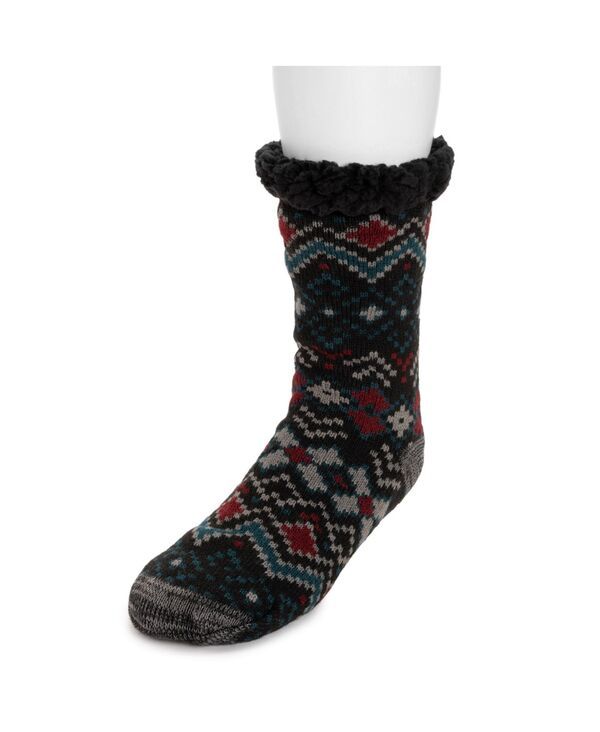 ムクルクス メンズ アンダーウェア 靴下 MUK LUKS Mens Cabin Sock Black ブラック