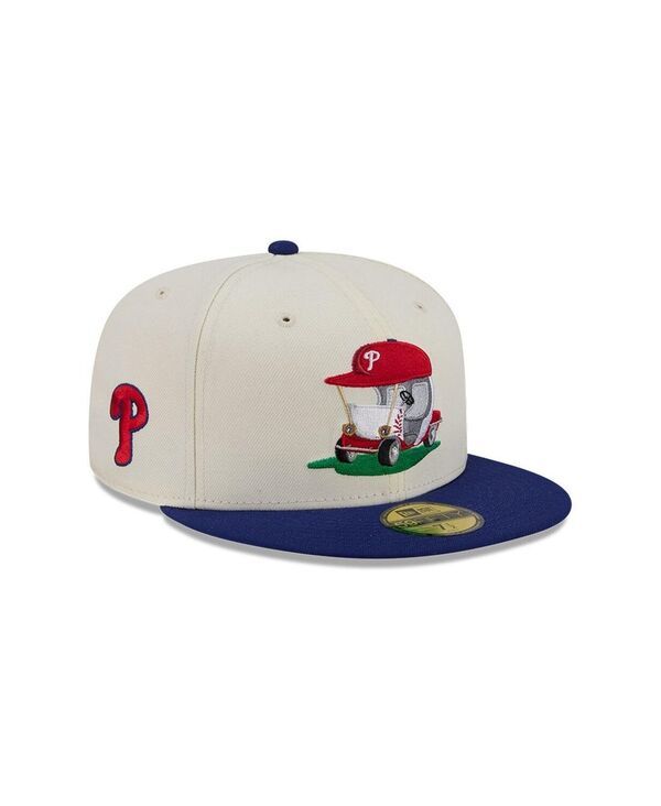 ニューエラ メンズ アクセサリー 帽子 New Era Mens CreamRoyal Philadelphia Phillies Bullpen Cart 59FIFTY Fitted Hat Cr