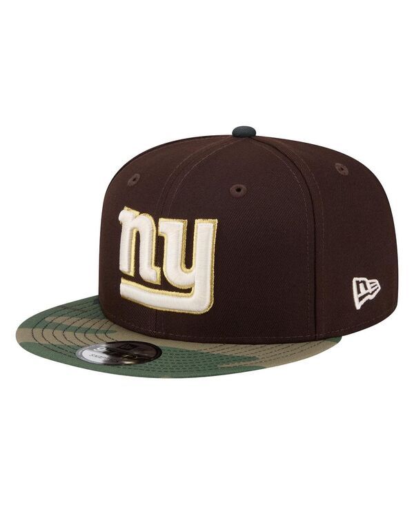 ニューエラ メンズ アクセサリー 帽子 New Era Mens Dark Brownew York Giants Burnt Wood Camo 9FIFTY Snapback Hat Dark B