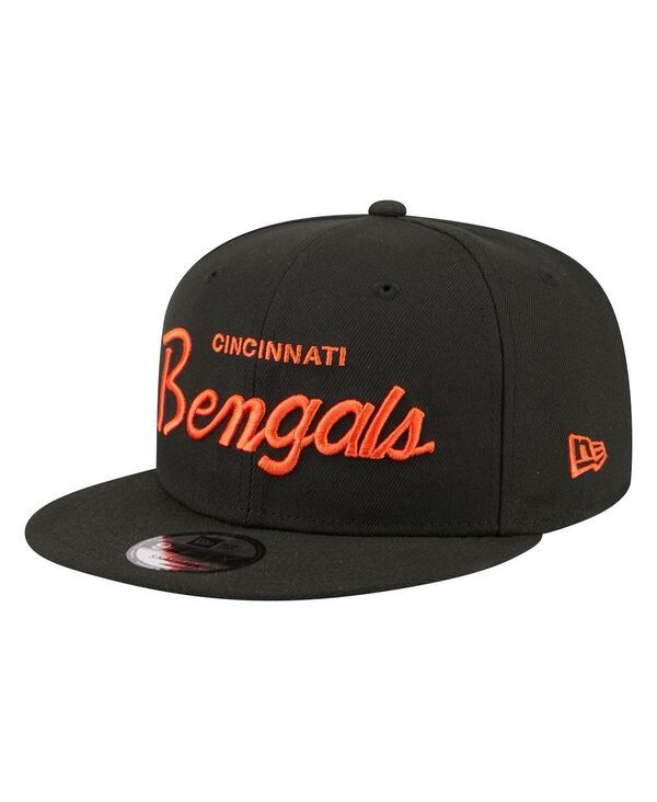 ニューエラ メンズ アクセサリー 帽子 New Era Mens Black Cincinnati Bengals Core Team Script 9FIFTY Snapback Hat Black