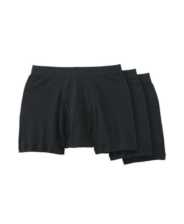 キングサイズ メンズ アンダーウェア ブリーフパンツ トール コットン KingSize Big Tall Cotton MidLength Briefs 3Pack Black ブラック 13,490円