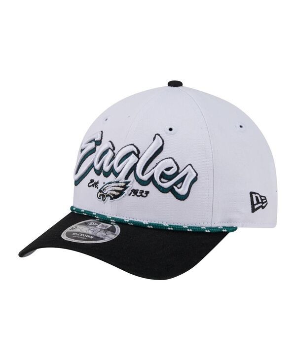 ニューエラ メンズ アクセサリー 帽子 New Era Mens White Philadelphia Eagles Team Loyal AFrame 9FORTY Adjustable Hat W