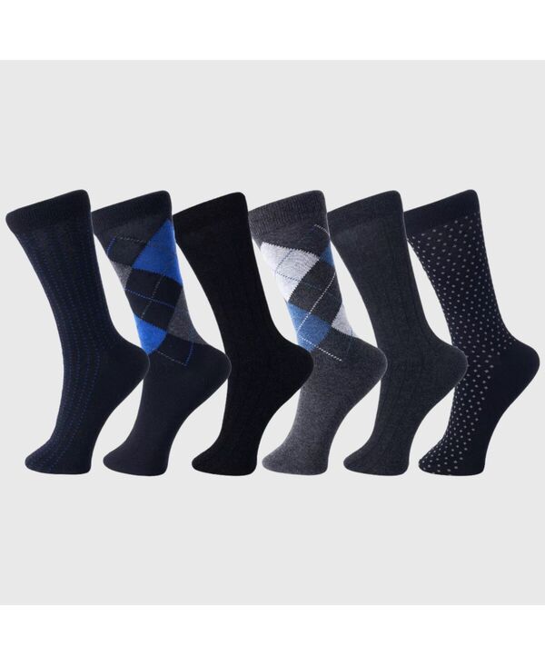 アルパインスイス メンズ アンダーウェア 靴下 リブ コットン Alpine Swiss Mens Dressocks 6 Pair Crew Sock Cotton Dressocks for Me