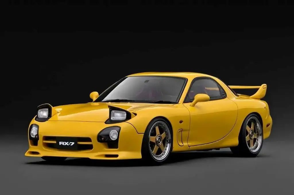 【新品】ミニカー 1/18 Mazda RX-7 Mazda Speed A-spec (FD3S)(イエロー) [IG3946]
