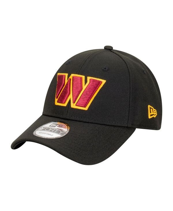 ニューエラ メンズ アクセサリー 帽子 New Era Mens Black Washington Commanders Core Team 9FORTY Adjustable Hat Black ブ