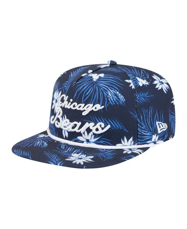 ニューエラ メンズ アクセサリー 帽子 プリント New Era Mens Navy Chicago Bears Palm Print AFrame 9FIFTY Snapback Hat Navy
