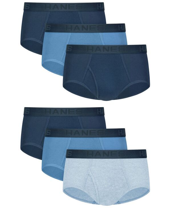 ヘインズ メンズ アンダーウェア 靴下 コットン Hanes Mens Ultimate Cotton Dyed Briefs 6Pack Blue ブルー