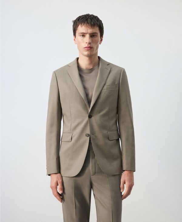 マンゴ メンズ アウター ジャケット・ブルゾン ブレザー MANGO Mens Turin Suit Blazer Medium Brown ブラウン