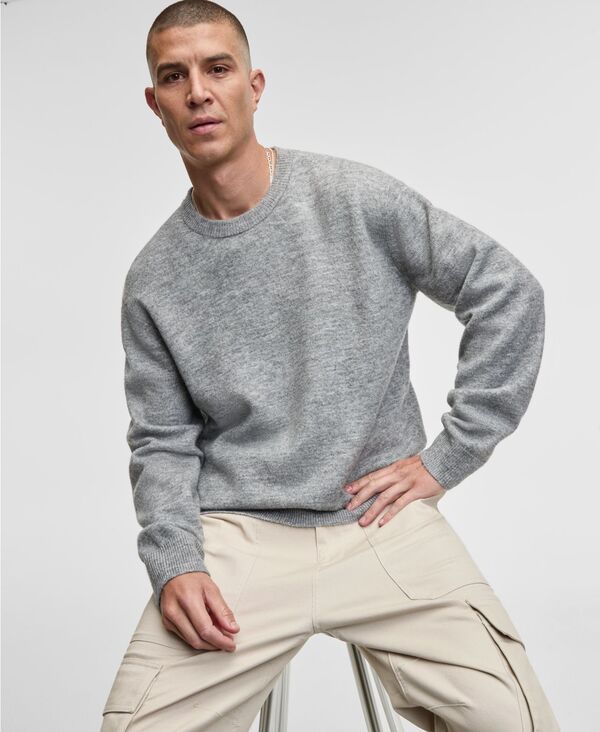 モードオブワン メンズ アウター ニット・セーター Mode of One Mens RelaxedFit Cozy Sweater Heather Grey グレー