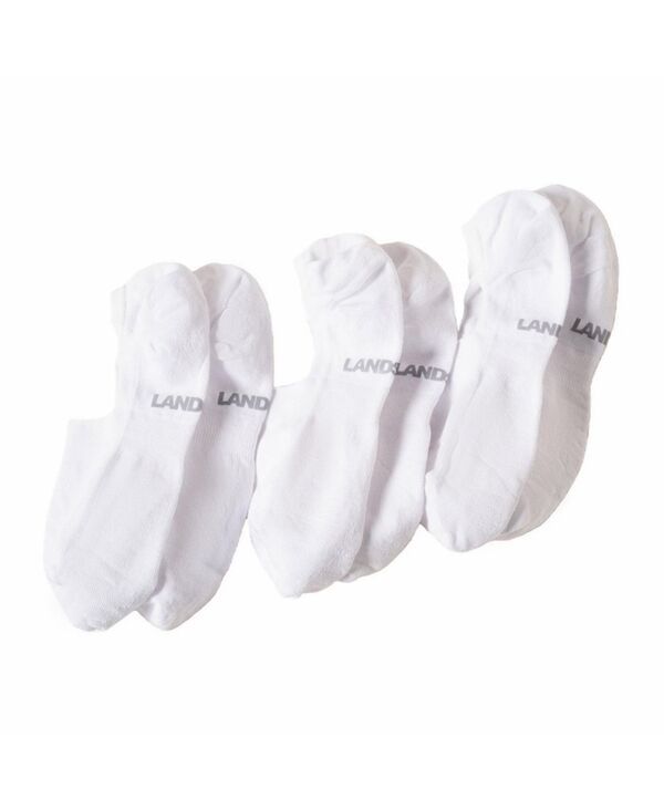 ランズエンド メンズ アンダーウェア 靴下 コットン Lands End Men s 3Pack Cotton Midcut Liners White ホワイト