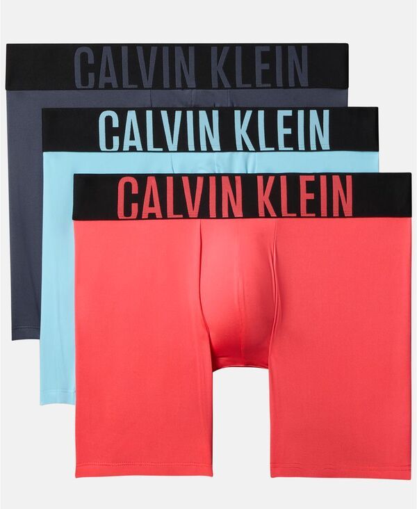 カルバンクライン メンズ アンダーウェア 靴下 Calvin Klein Mens 3Pack Intense Power Micro Boxer Briefs Ombre BlueChilly Bl