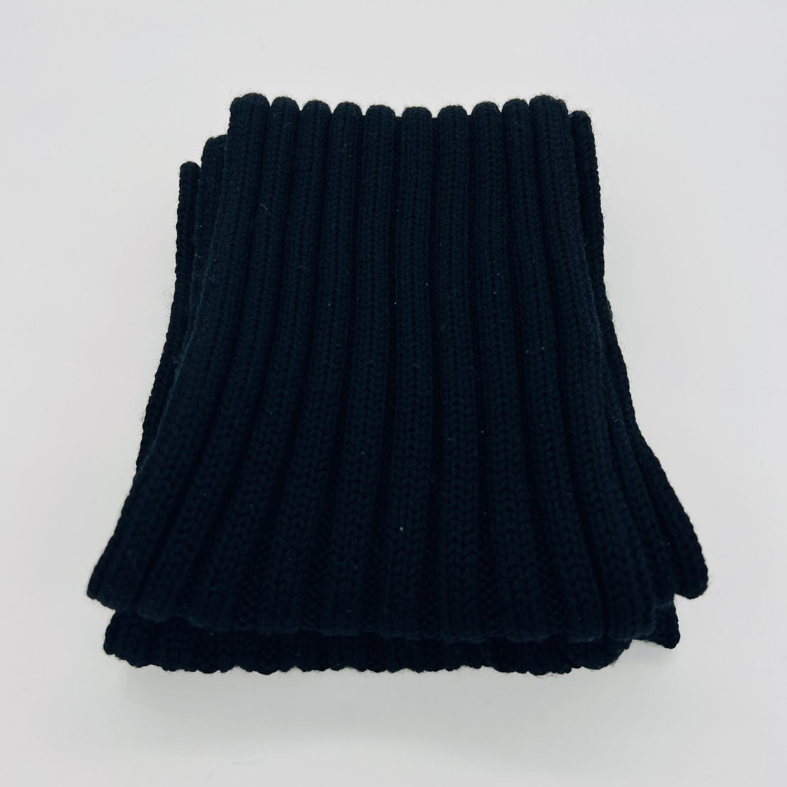 ❤️美品！Moncler メンズ　レディース　ネイビー ケーブル編みマフラー モンクレール マフラー ネイビー 濃紺 MONCLER ウール カシミヤ メンズ