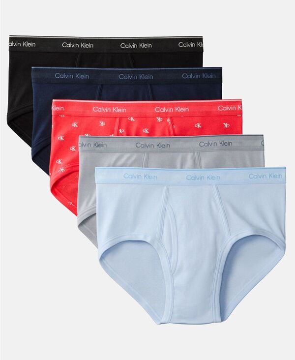 カルバンクライン メンズ アンダーウェア 靴下 コットン Calvin Klein Mens Cotton Classics Briefs Underwear 5Pack Shoreline Mist