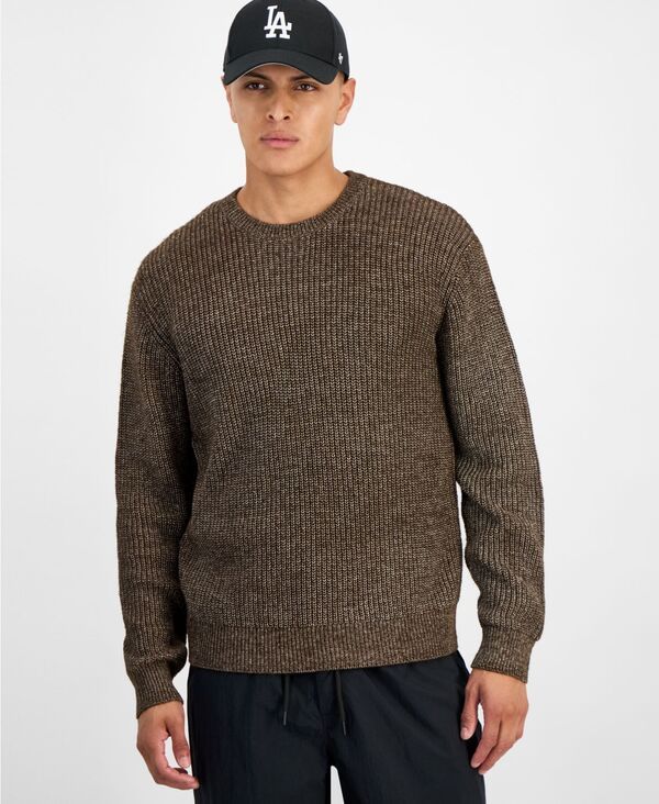 モードオブワン メンズ アウター ニット・セーター クルーネック 長袖 Mode of One Mens LongSleeve Relaxed Crewneck Sweater Dark Walnut 6,286円