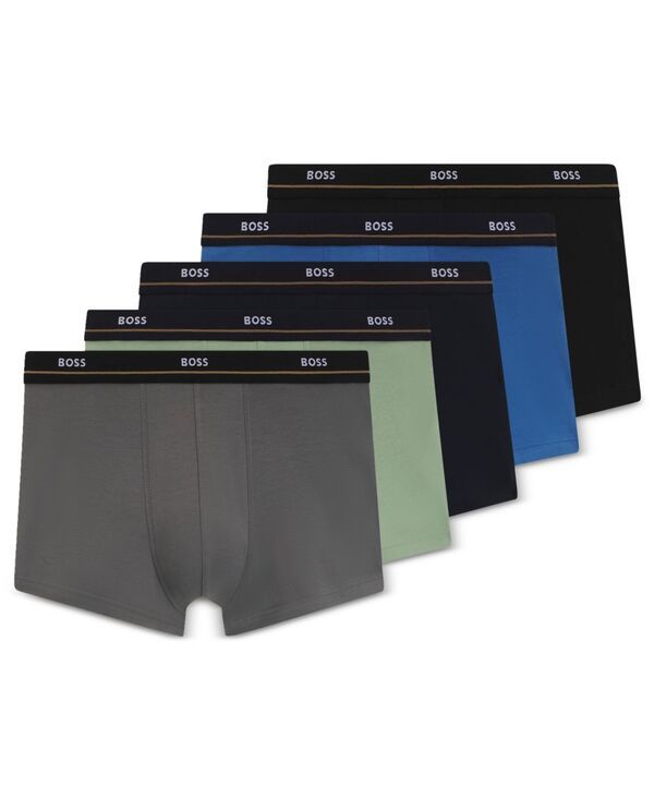 ヒューゴボス メンズ アンダーウェア 靴下 Hugo Boss Mens Trunk Underwear 5Pack Set NavyGrayGreenBlack ブラック 13,285円