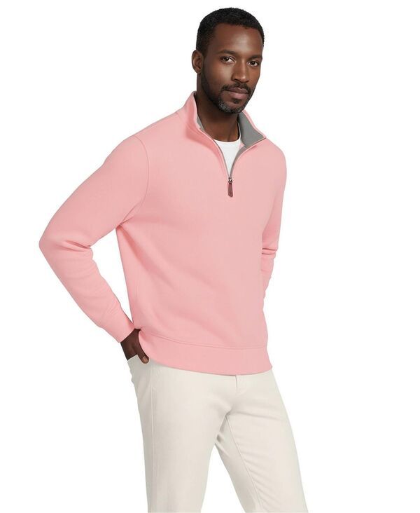 ランズエンド メンズ アウター ニット・セーター ハーフジップ トール Lands End Big Tall Bedford Rib Quarter Zip Sweater Sunset coral 18,801円