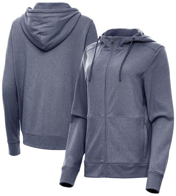 アンティグア レディース アウター パーカー・スウェット Antigua Womenseeker FullZip Golf Hoodie Navy Heather ヘザー