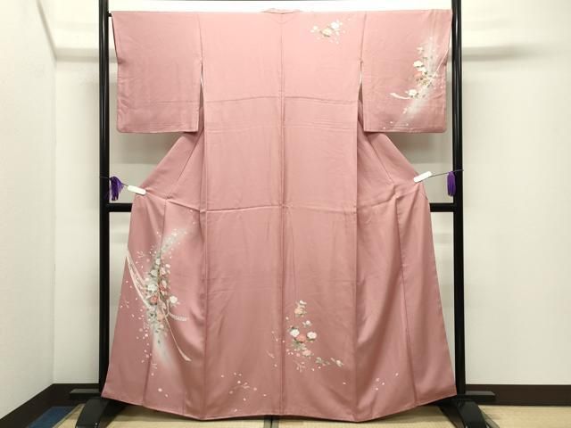 着物10 逸品!! 絹 友禅染 暈し 枝花 袷訪問着 他写真をご用意しており
